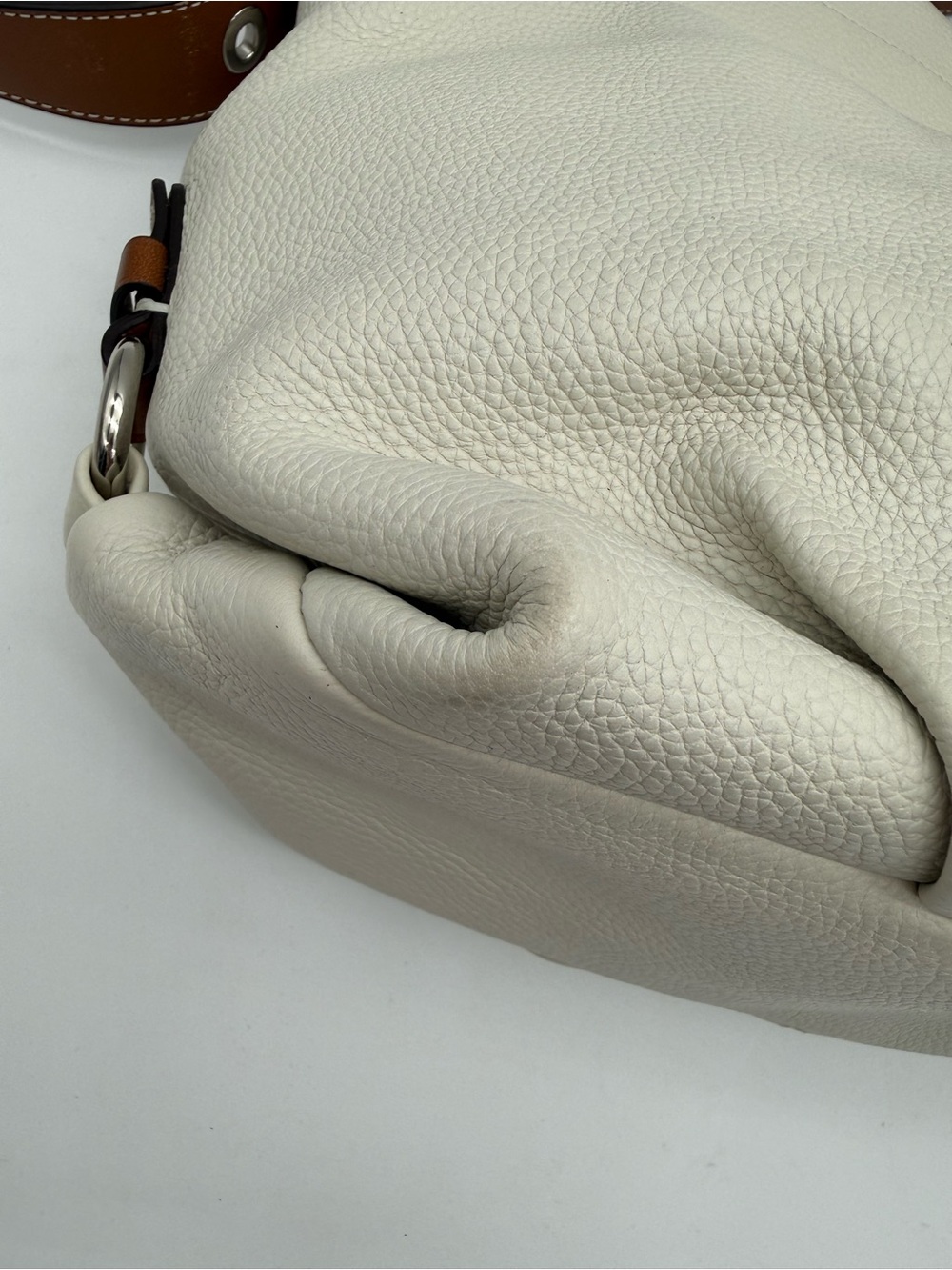 COACH EAST WEST DUFFLE WHITE/BROWN BAG - Picture 6 of 12